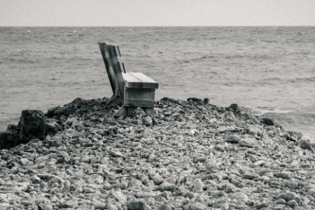 a solitary bench