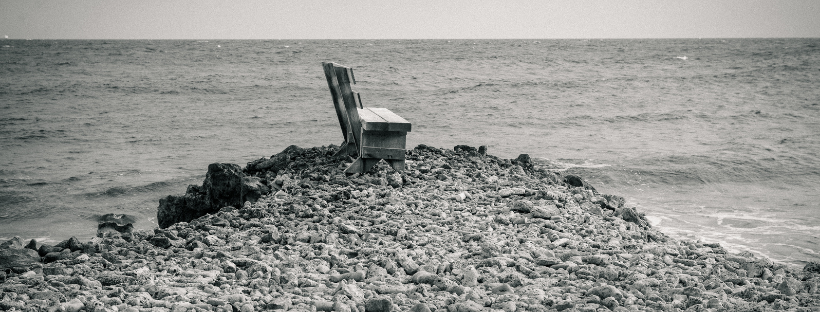 a solitary bench