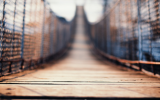 suspension bridge up close