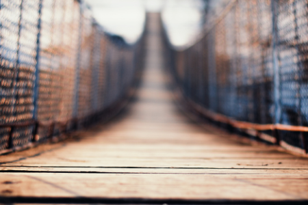 suspension bridge up close